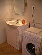 Comfort Apartman fürdőszobája mosógéppel budapesti hosszabb tartózkodás esetén
